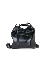 Caleidos Borsa zaino in pelle Nero