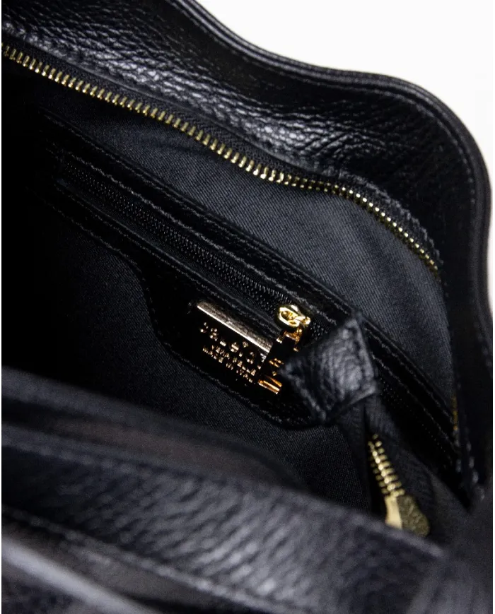 Caleidos Borsa zaino in pelle Nero