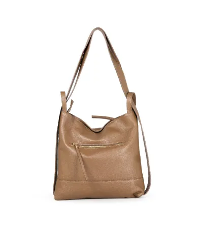 Caleidos Borsa zaino in pelle Marrone