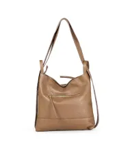 Caleidos Borsa zaino in pelle Marrone