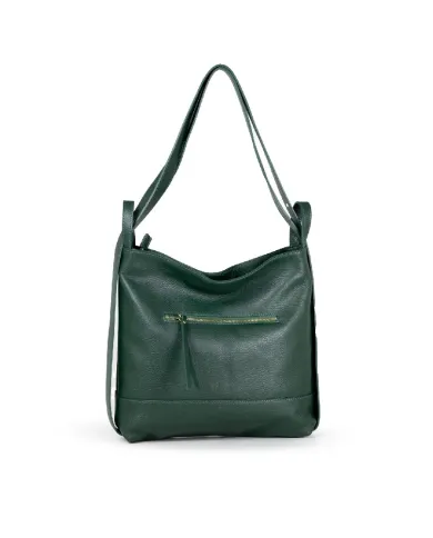 Caleidos Borsa zaino in pelle Verde
