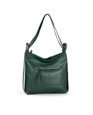 Caleidos Borsa zaino in pelle Verde