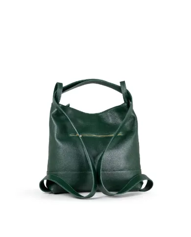 Caleidos Borsa zaino in pelle Verde