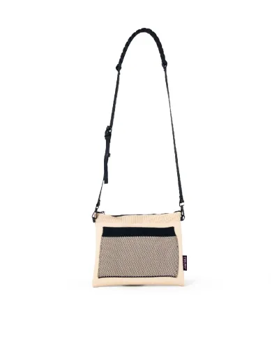 FRI-YAY Pochette in tessuto Erminia pocket Beige/Nero