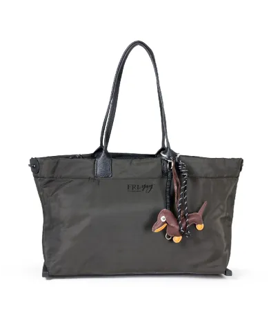 FRI-YAY Borsa grande tessuto Alessia Testa moro