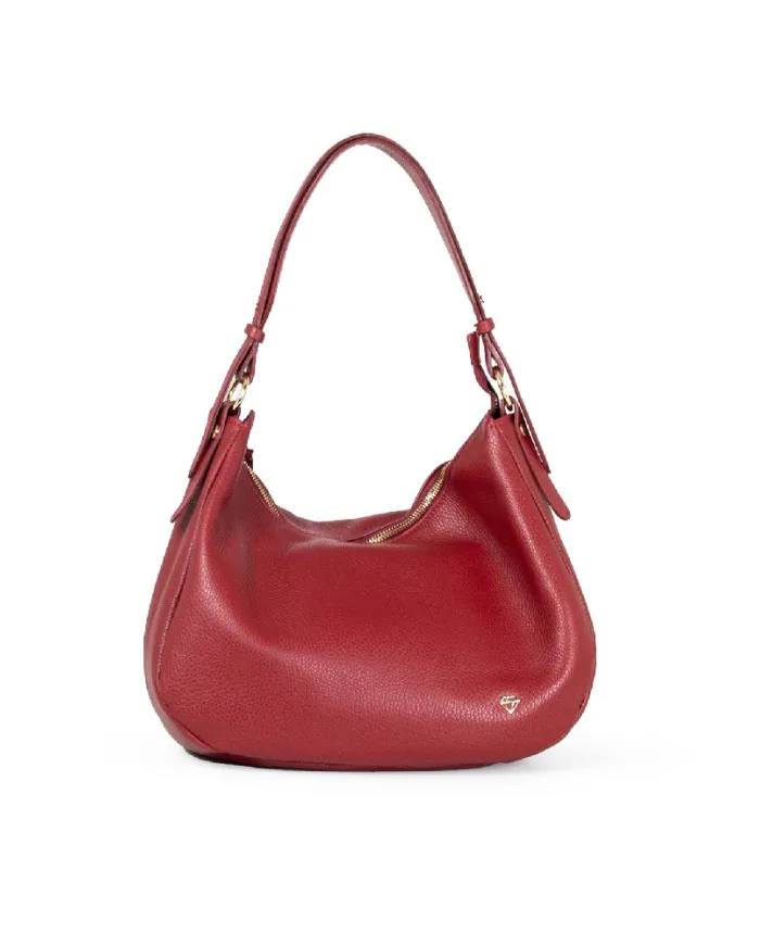 Caleidos Borsa grande in pelle Bordeaux