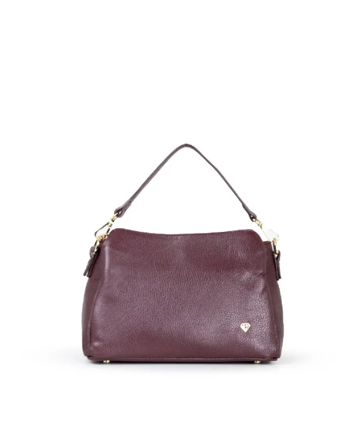 Caleidos Borsa piccola in pelle Bordeaux