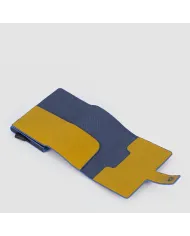 Piquadro Porta carte di credito con tasca banconote "Blue square" Giallo