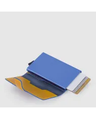 Piquadro Porta carte di credito con tasca banconote "Blue square" Giallo