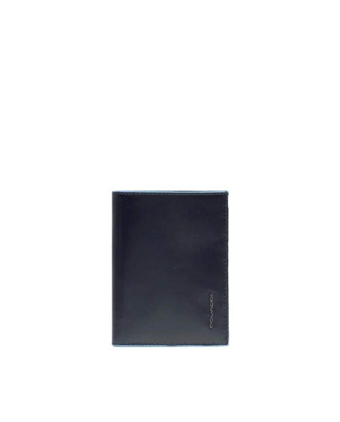 Piquadro Portafoglio verticale uomo, Blue Square