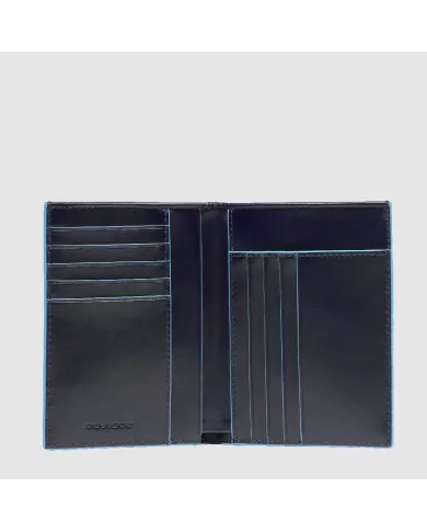 Piquadro Portafoglio verticale uomo, Blue Square