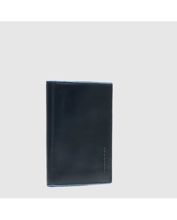 Piquadro Portafoglio verticale uomo, Blue Square