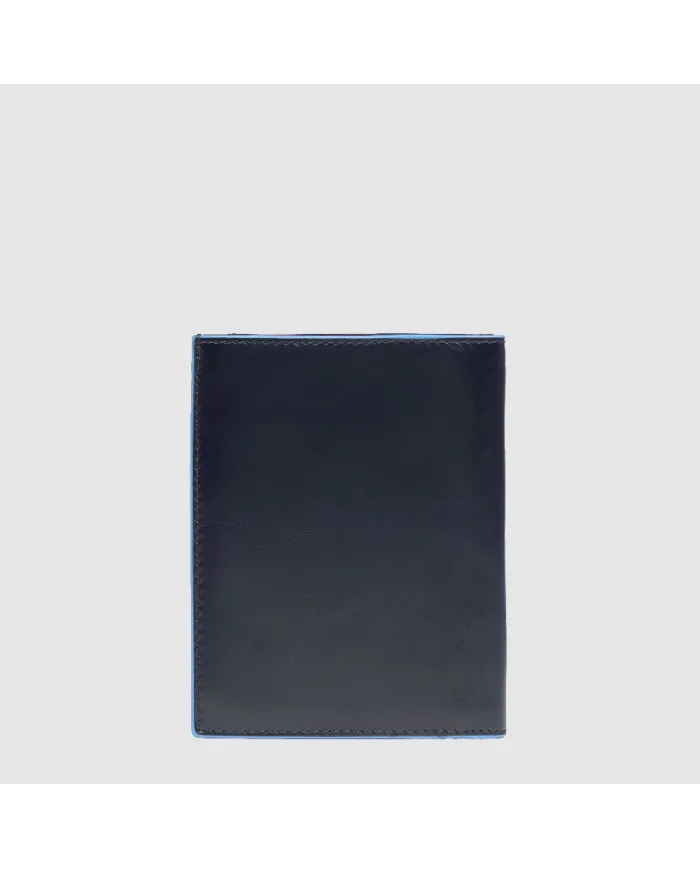 Piquadro Portafoglio verticale uomo, Blue Square