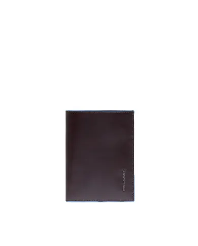 Piquadro Portafoglio verticale uomo, Blue Square Mogano