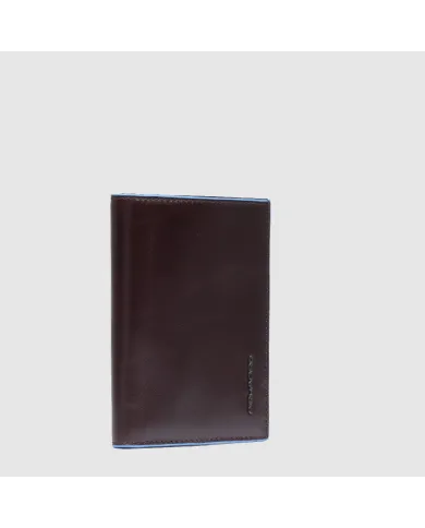 Piquadro Portafoglio verticale uomo, Blue Square Mogano