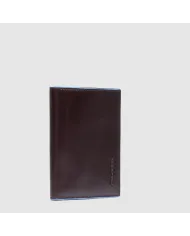 Piquadro Portafoglio verticale uomo, Blue Square Mogano