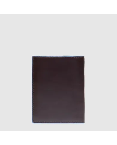 Piquadro Portafoglio verticale uomo, Blue Square Mogano