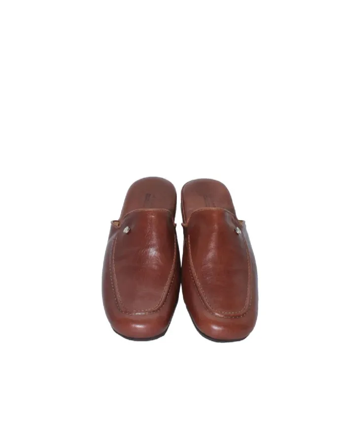 Acciaio Pantofole in cuoio