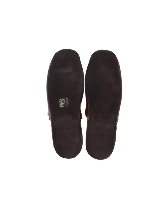 Acciaio Pantofole in cuoio