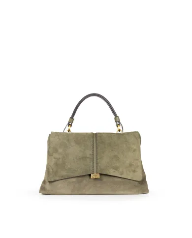 Loristella Borsa a mano pelle scamosciata Kendall Verde