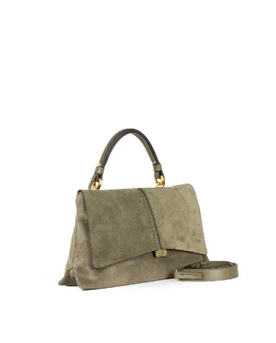 Loristella Borsa a mano pelle scamosciata Kendall Verde