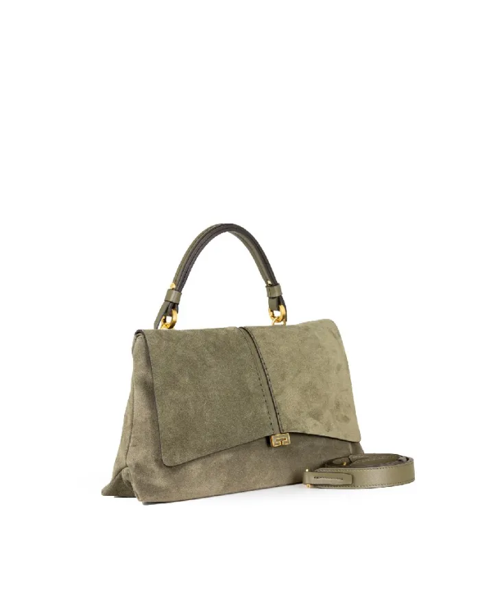 Loristella Borsa a mano pelle scamosciata Kendall Verde