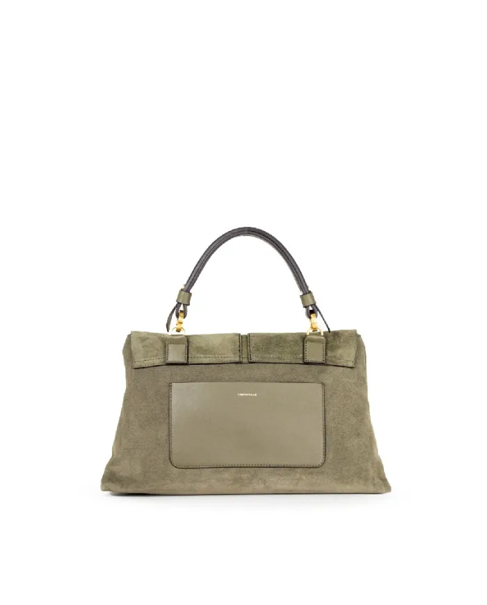 Loristella Borsa a mano pelle scamosciata Kendall Verde