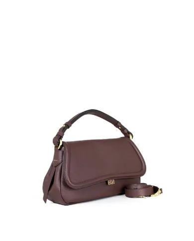 Loristella Borsa a tracolla in pelle Clea Testa moro