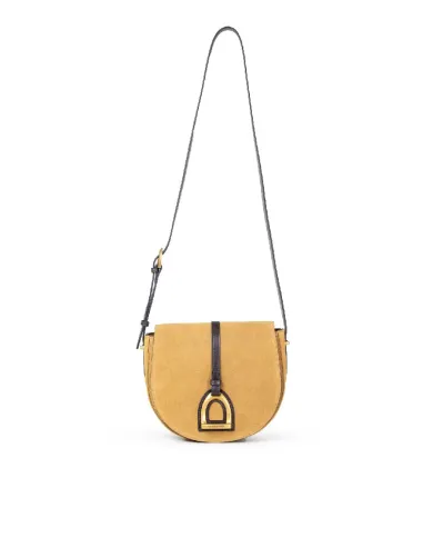 La Martina Borsa bandoliera scamosciata Cognac/Testa moro