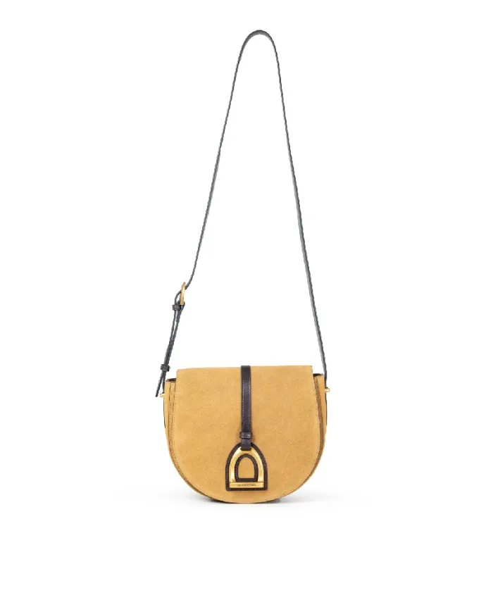 La Martina Borsa bandoliera scamosciata Cognac/Testa moro