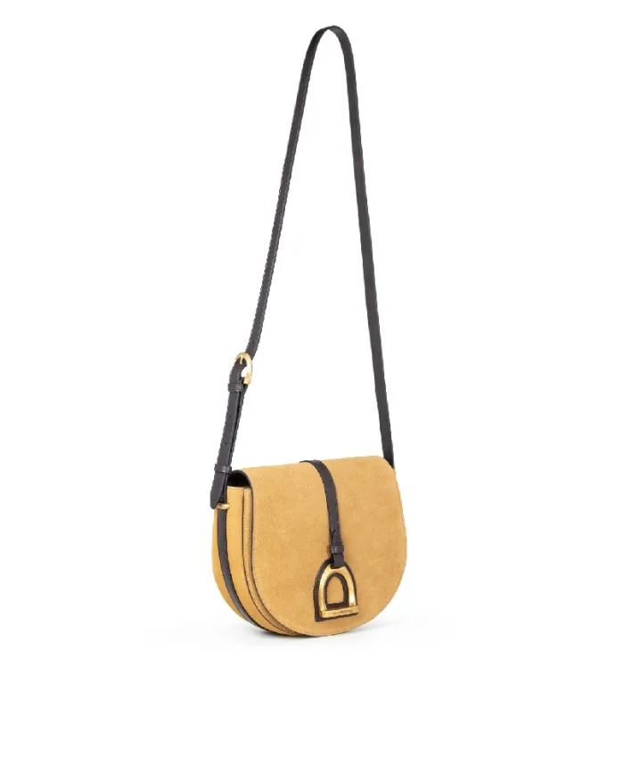 La Martina Borsa bandoliera scamosciata Cognac/Testa moro