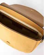 La Martina Borsa bandoliera scamosciata Cognac/Testa moro