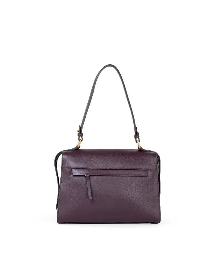 La Martina Borsa a mano in pelle Prugna