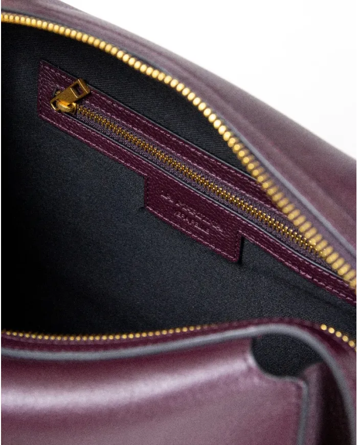 La Martina Borsa a mano in pelle Prugna