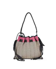 FRI-YAY Borsa plisse Sara Beige/Rosso