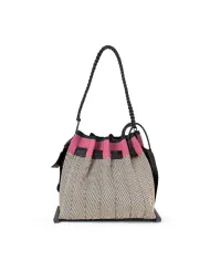 FRI-YAY Borsa plisse Sara Beige/Rosso
