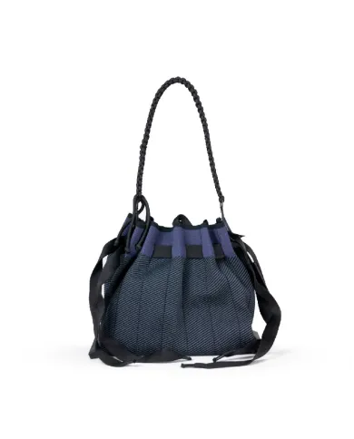 FRI-YAY Borsa plisse Sara Grigio/Blu