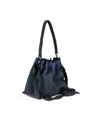 FRI-YAY Borsa plisse Sara Grigio/Blu