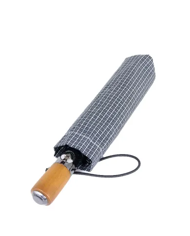 Nannini Ombrello con custodia tessuto spugnoso Grigio/Nero