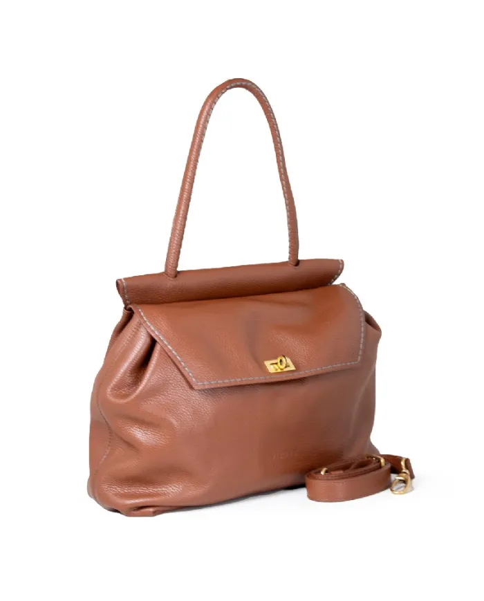 Visona Borsa grande in pelle Cleo Marrone