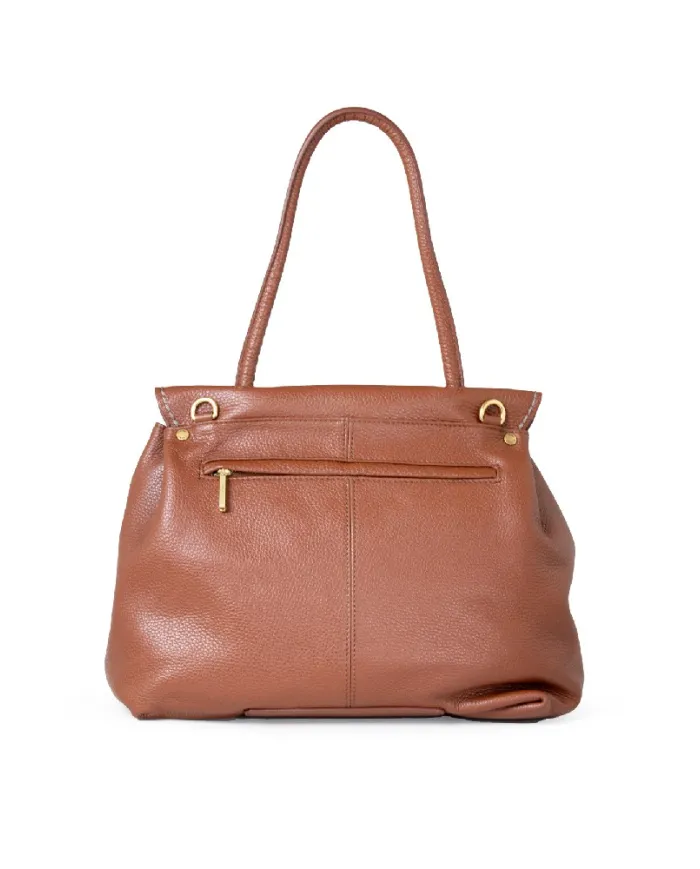 Visona Borsa grande in pelle Cleo Marrone