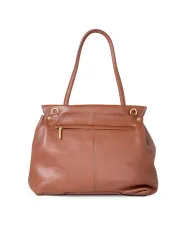 Visona Borsa grande in pelle Cleo Marrone