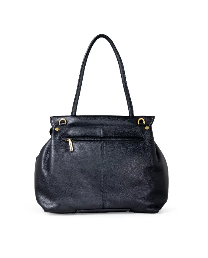Visona Borsa grande in pelle Cleo Nero