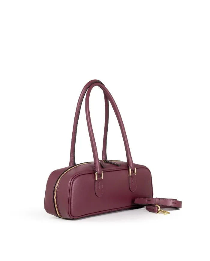 Loristella Borsa in pelle Linda Bordeaux