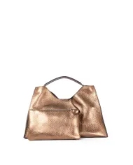 Gianni Chiarini Borsa grande pelle laminata Aurora Bronzo