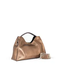 Gianni Chiarini Borsa grande pelle laminata Aurora Bronzo