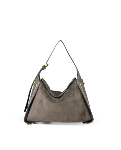 Gianni Chiarini Borsa pelle scamosciata Penelope Testa moro