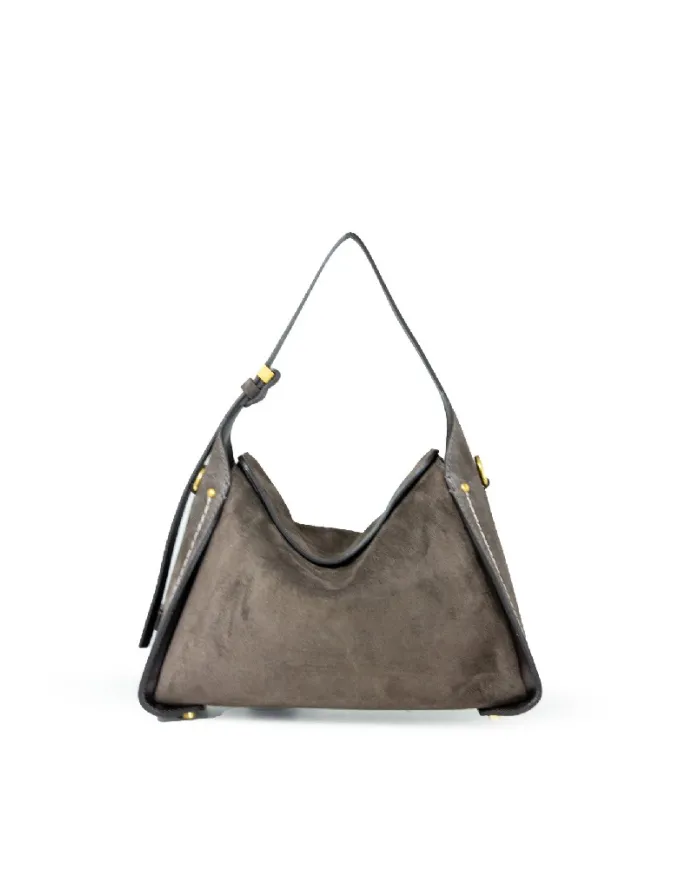 Gianni Chiarini Borsa pelle scamosciata Penelope Testa moro