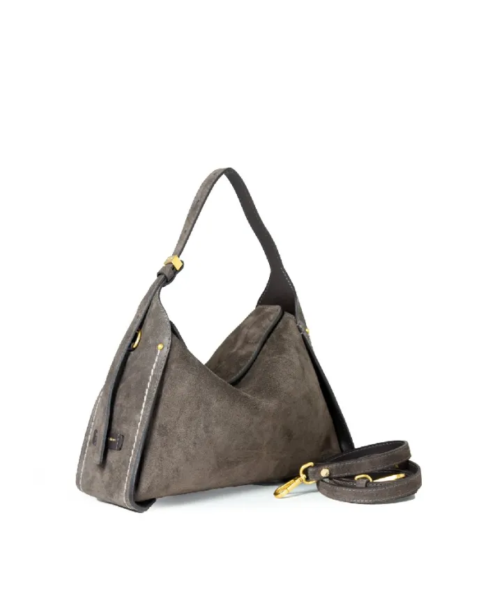 Gianni Chiarini Borsa pelle scamosciata Penelope Testa moro