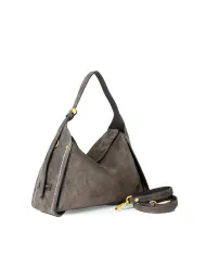 Gianni Chiarini Borsa pelle scamosciata Penelope Testa moro